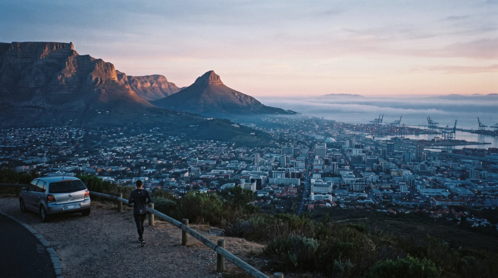 Early light on the City Bowl and Table Mountain from Signal Hill, the view that starts planning a trip to Cape Town