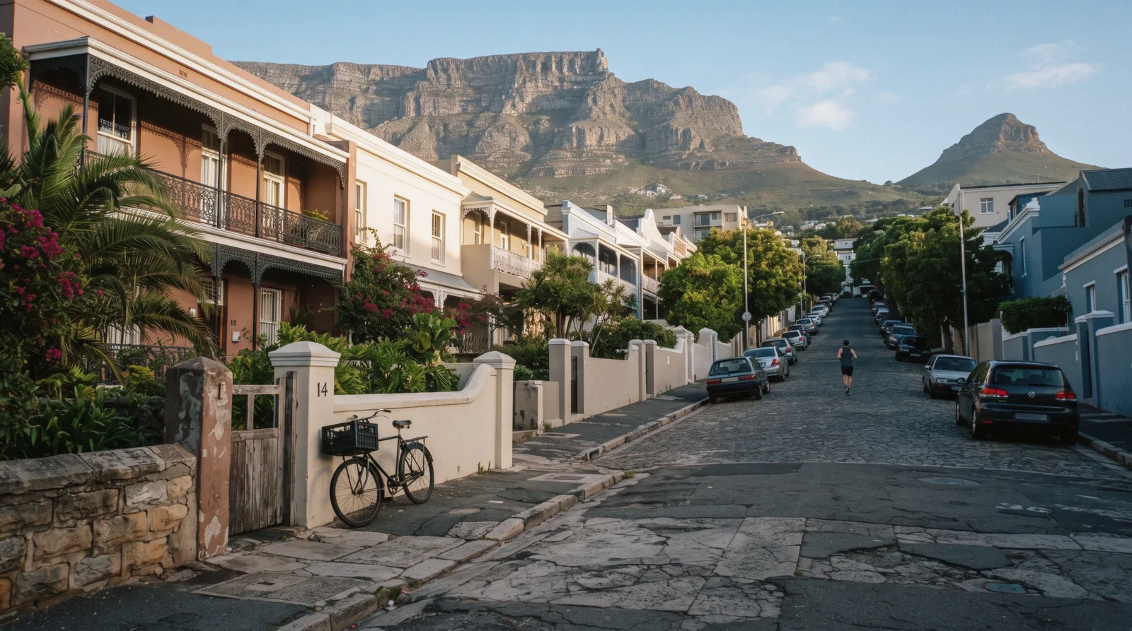 Evening lights of the seaboard hotels where to stay in Cape Town with Lion's Head above